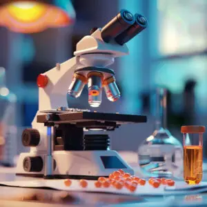 Microscope in the lab