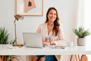 Patient working in the computer